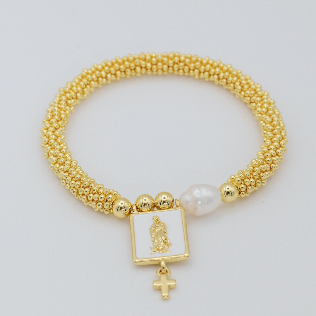 Pulsera Mini Balines Gold Virgen