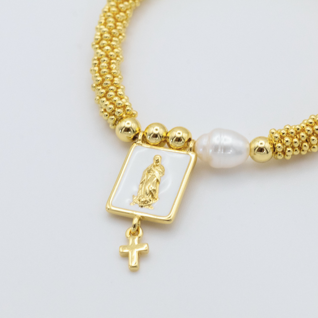 Pulsera Mini Balines Gold Virgen