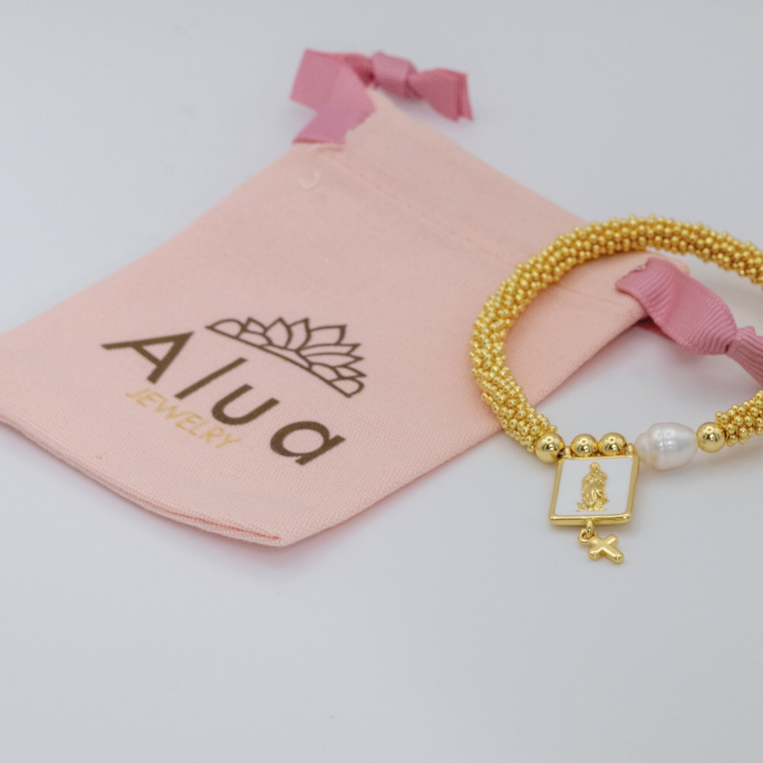 Pulsera Mini Balines Gold Virgen