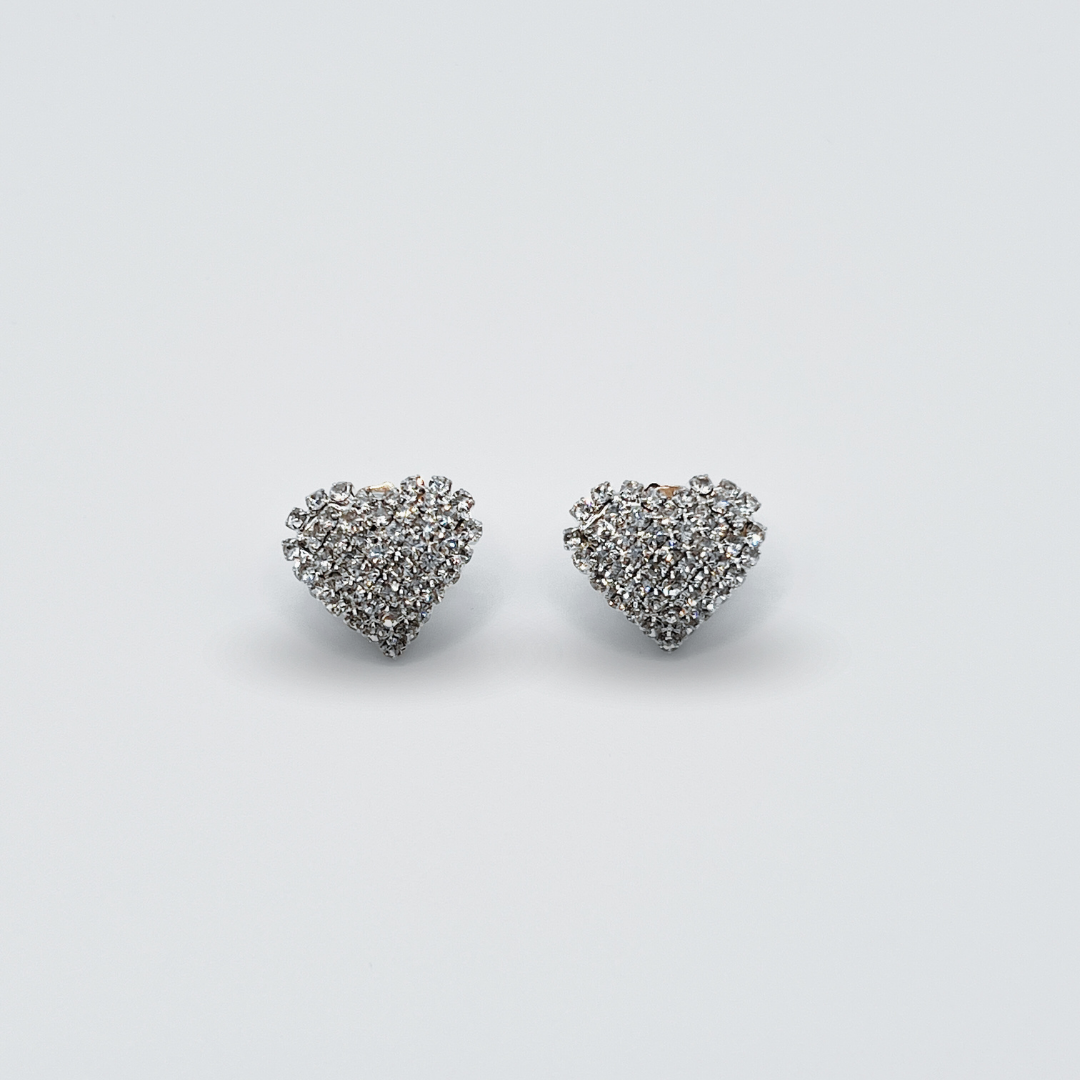 Aretes Corazón y Brillantes