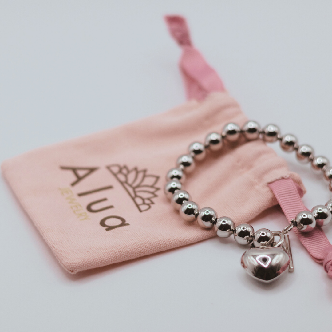 Pulsera Dije Corazón Silver