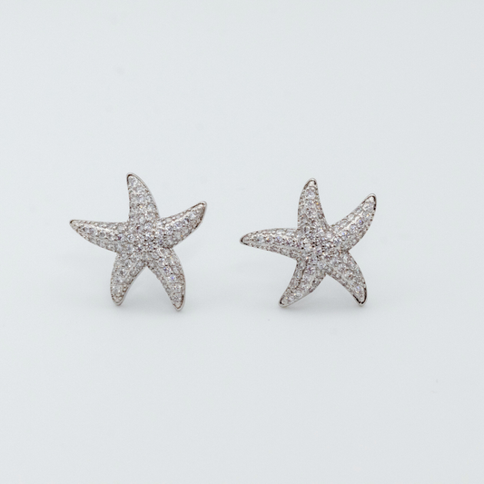 Aretes mini  Estrella de Mar Silver