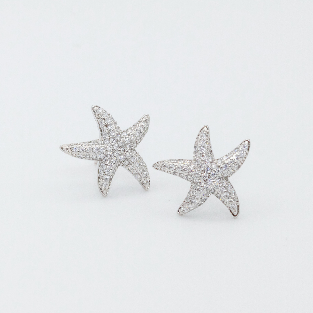 Aretes mini  Estrella de Mar Silver