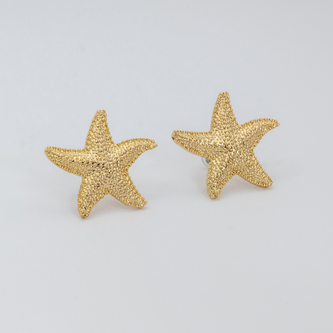 Aretes Estrella de Mar Topos Dorados