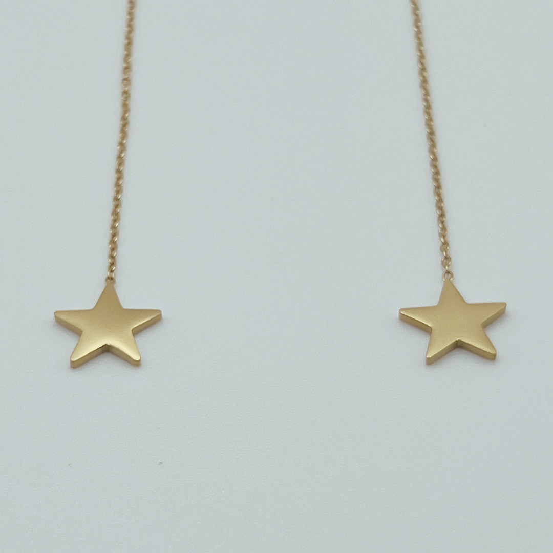 Aretes Largo estrella