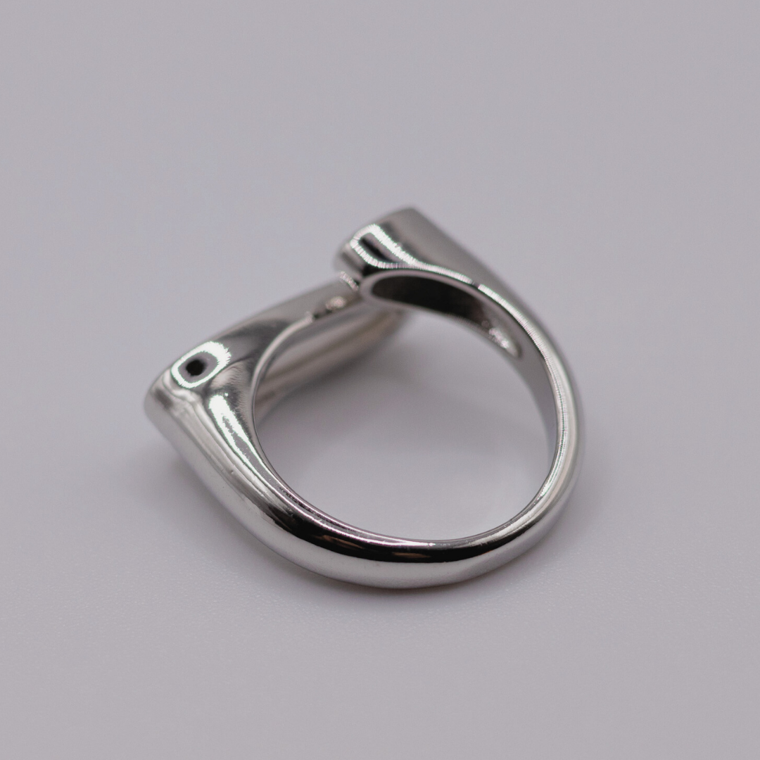 Anillo Rectangular Nácar Silver