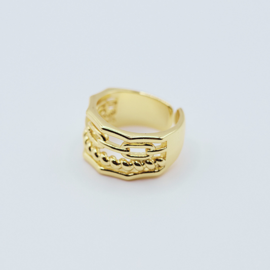 Anillo Cadena Maxi Dorado