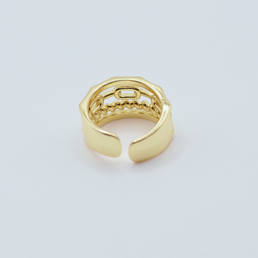 Anillo Cadena Maxi Dorado