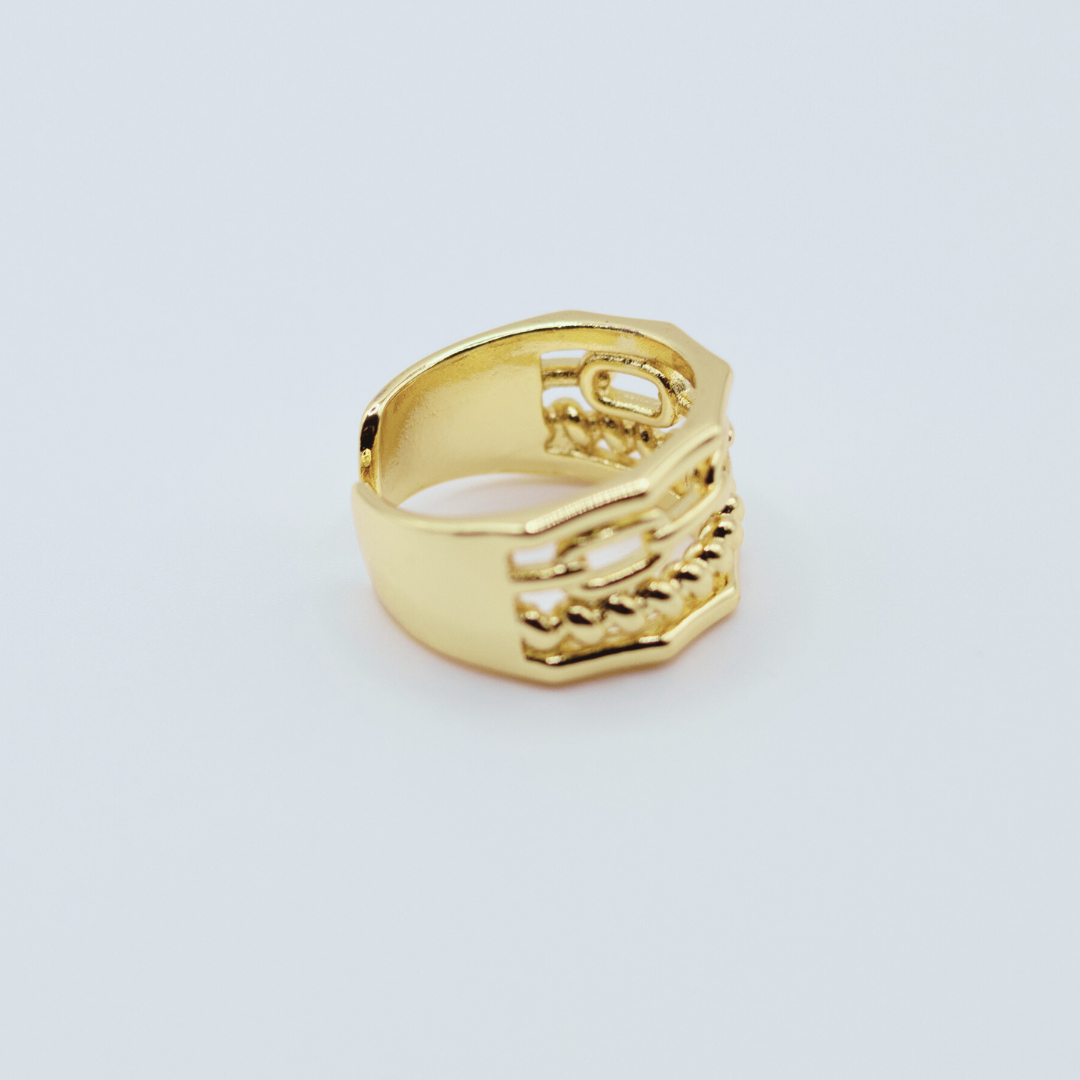 Anillo Cadena Maxi Dorado