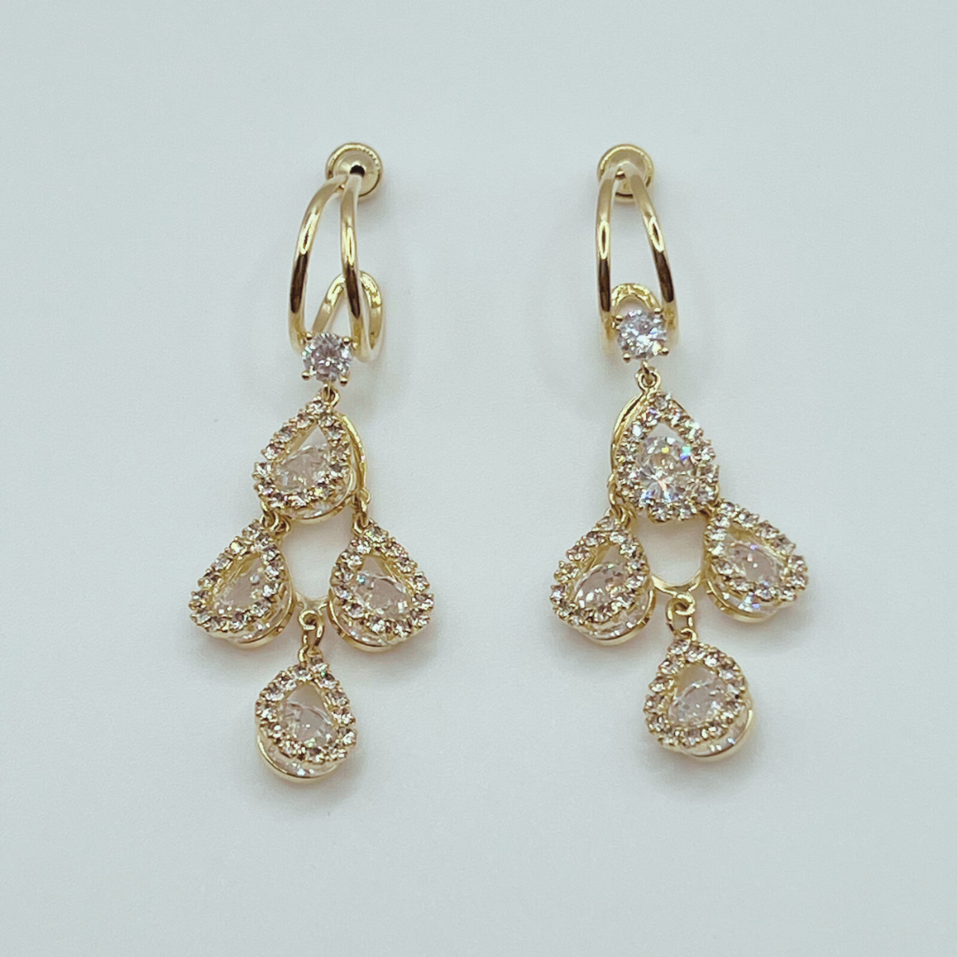 Aretes Colgantes Gotas Zircone