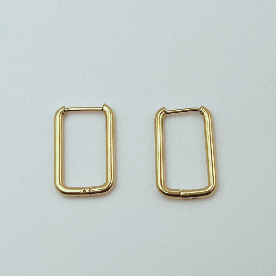 Aretes Argollas rectangulares