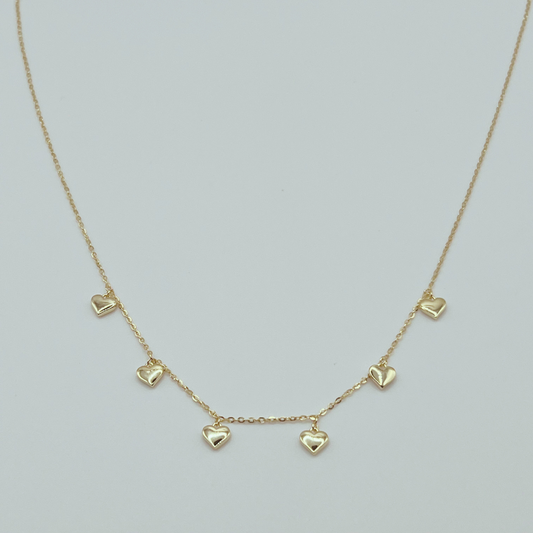 Collar de Baby Corazones Gold