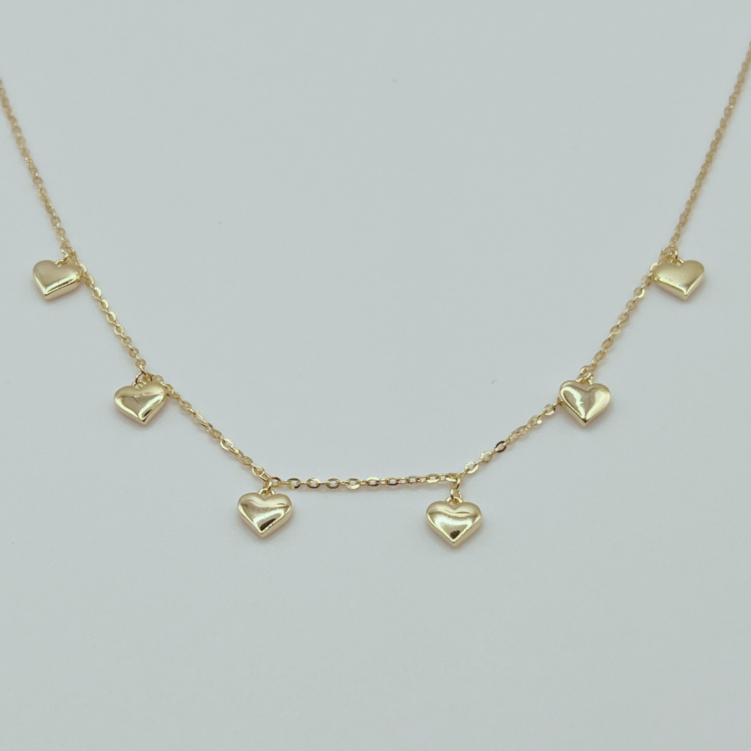 Collar de Baby Corazones Gold