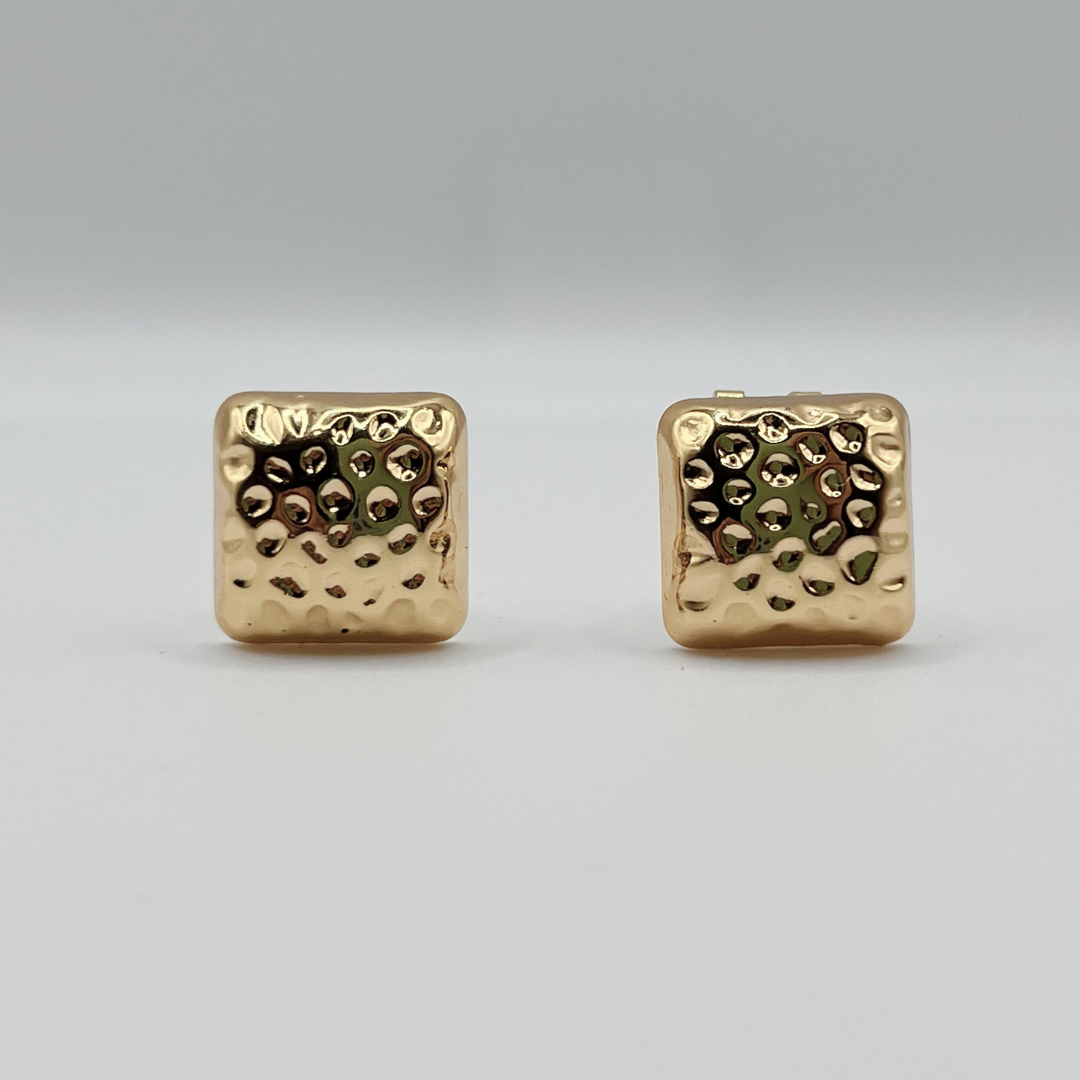 Aretes Cuadrados con textura