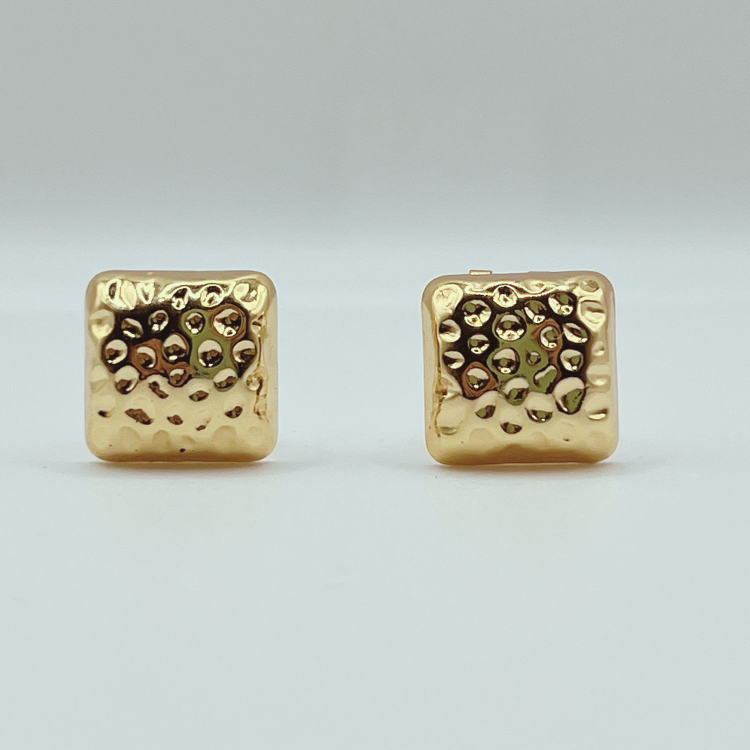 Aretes Cuadrados con textura