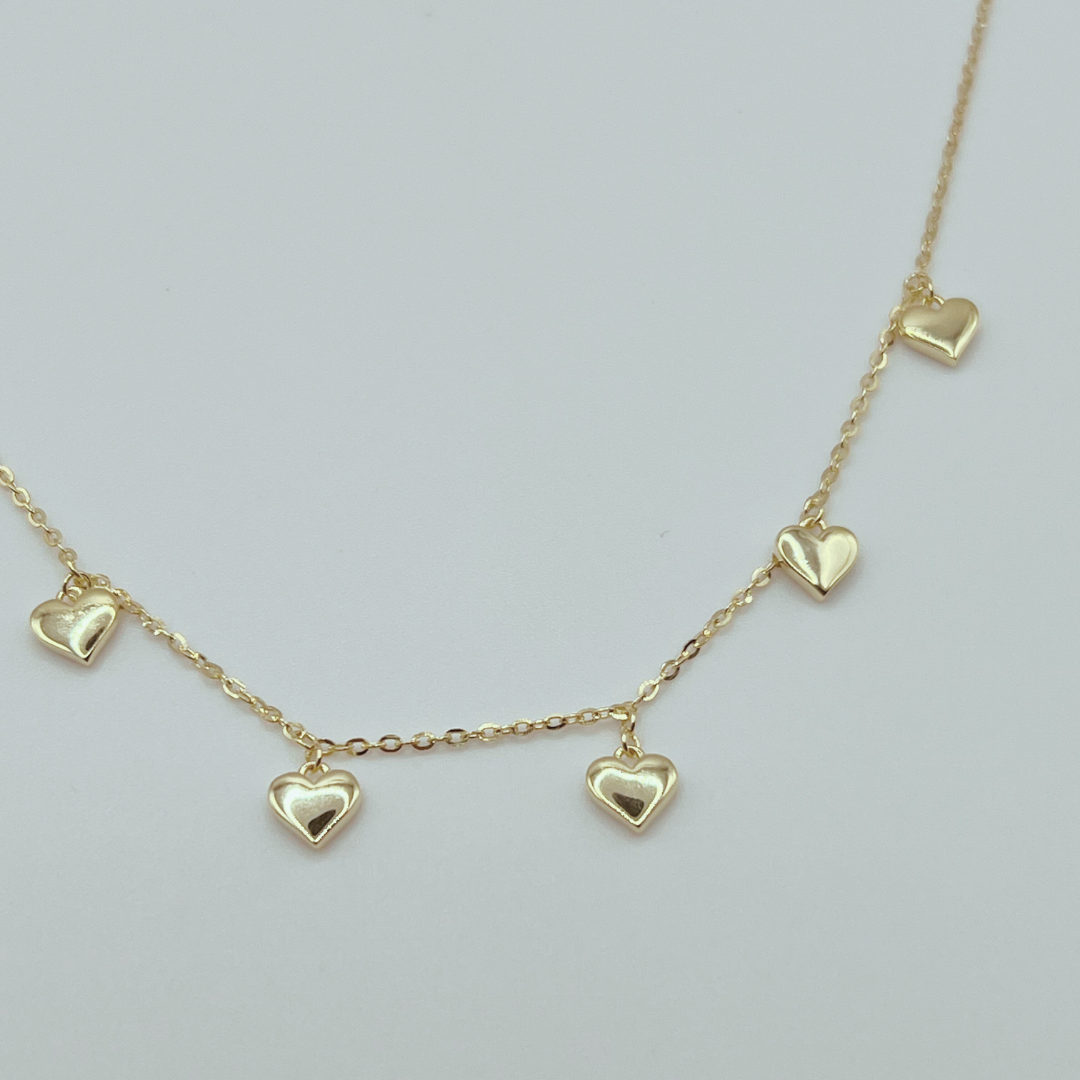 Collar de Baby Corazones Gold