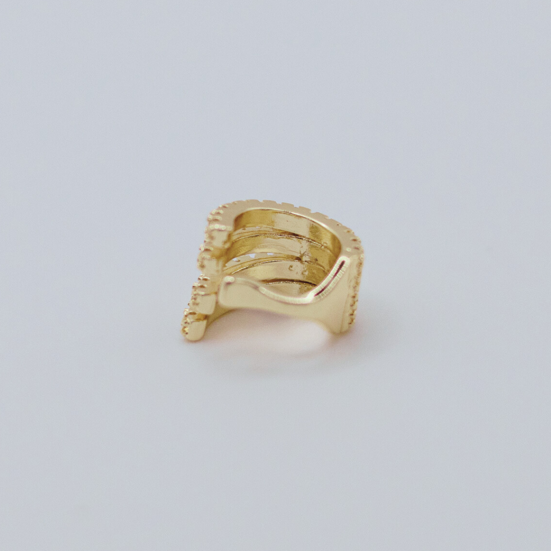 Earcuff Zircone Abierto Dorado