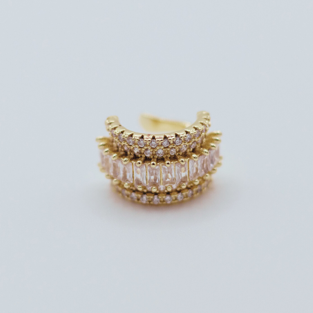 Earcuff Maxi Zircones Dorado