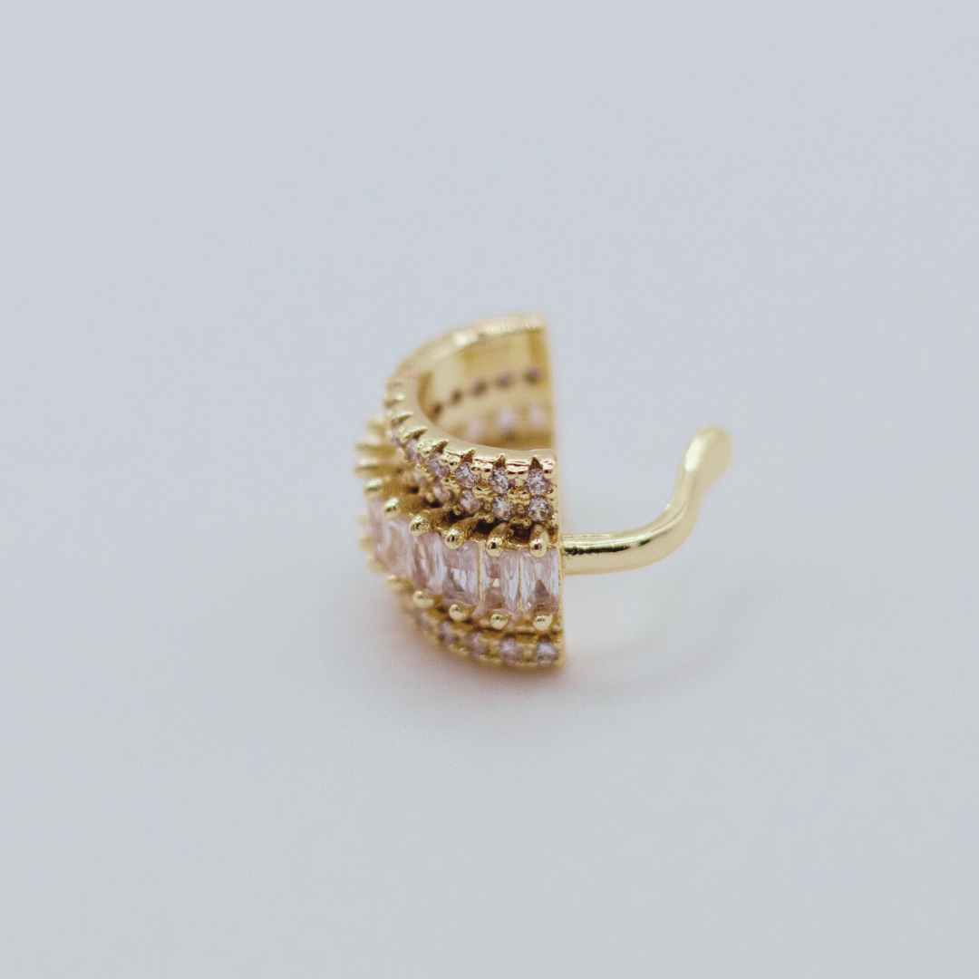 Earcuff Maxi Zircones Dorado