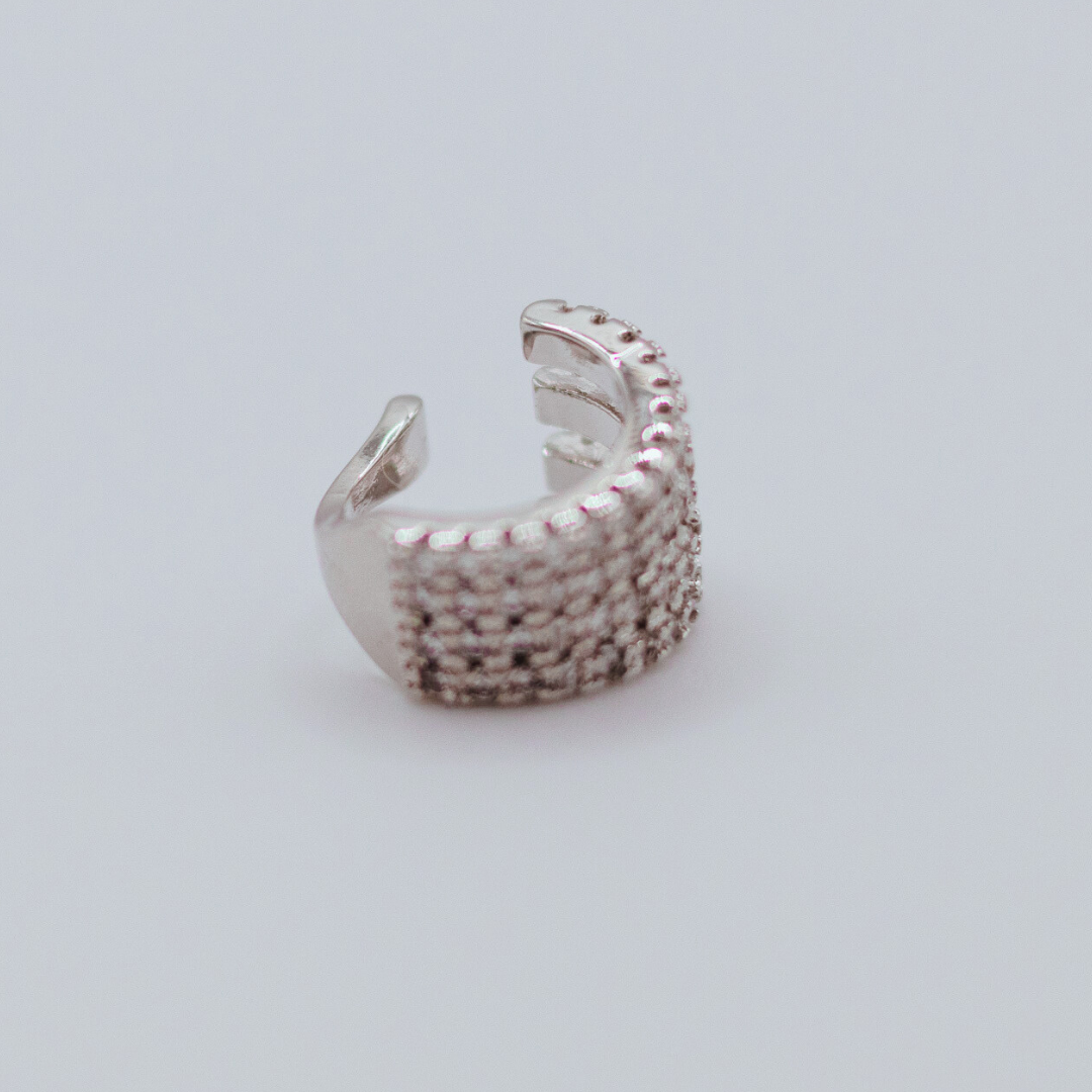 Earcuff Zircone Abierto Silver