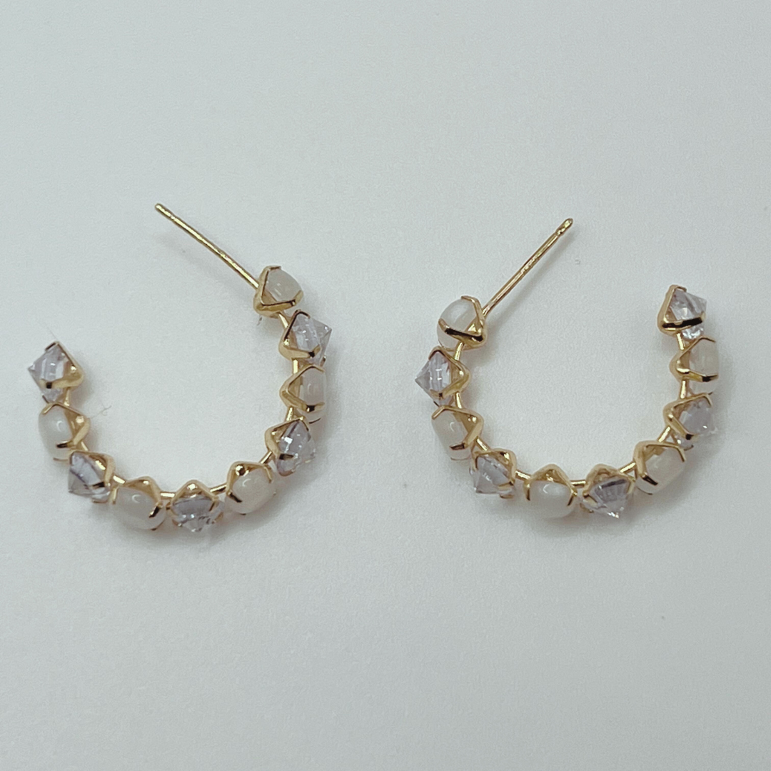 Aretes Gold con Gemas