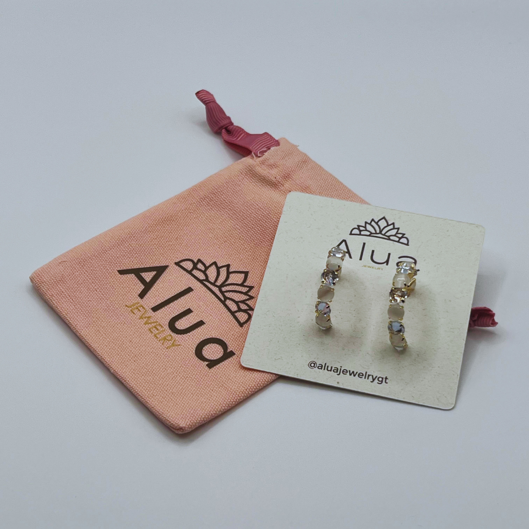 Aretes Gold con Gemas