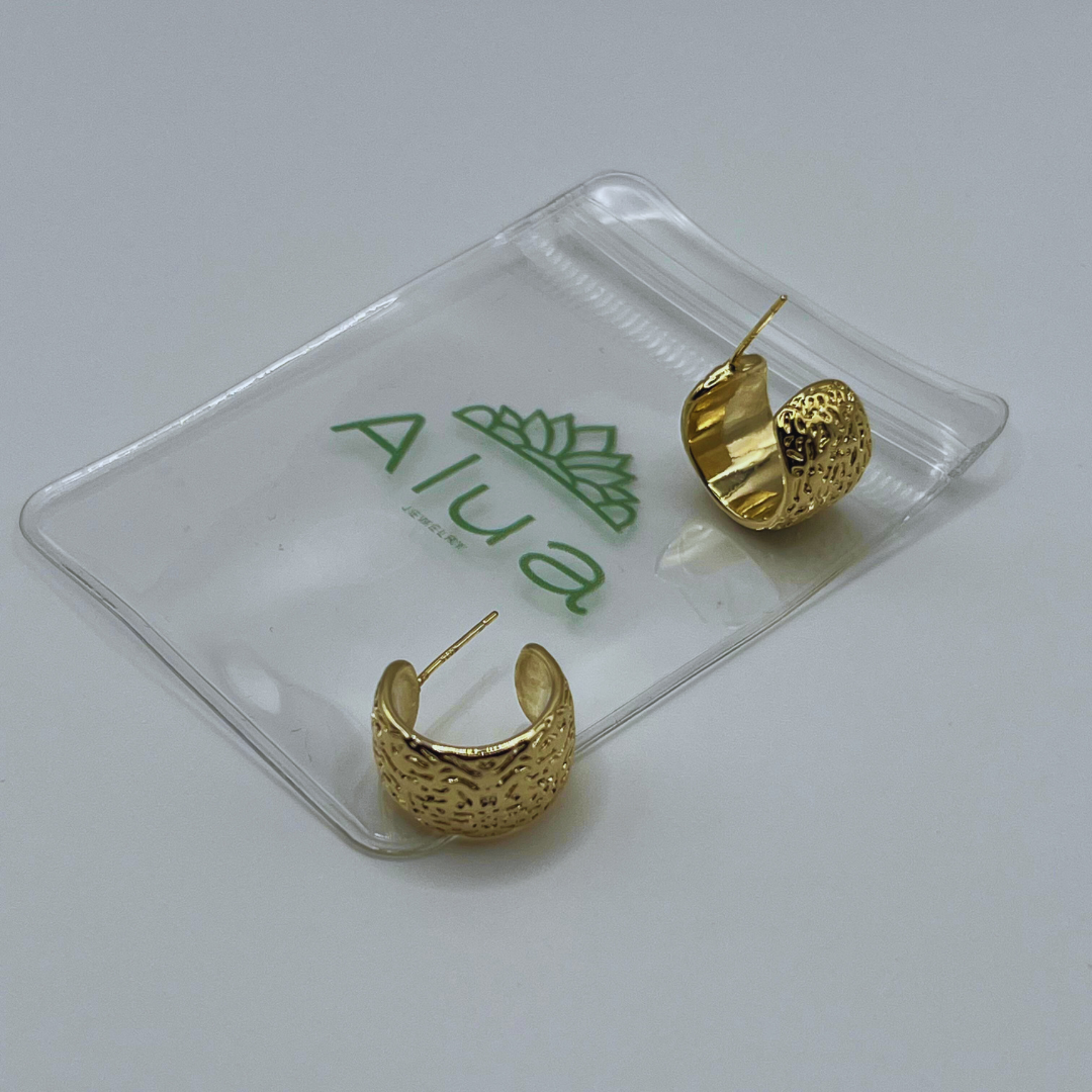 Aretes Gold texturizados