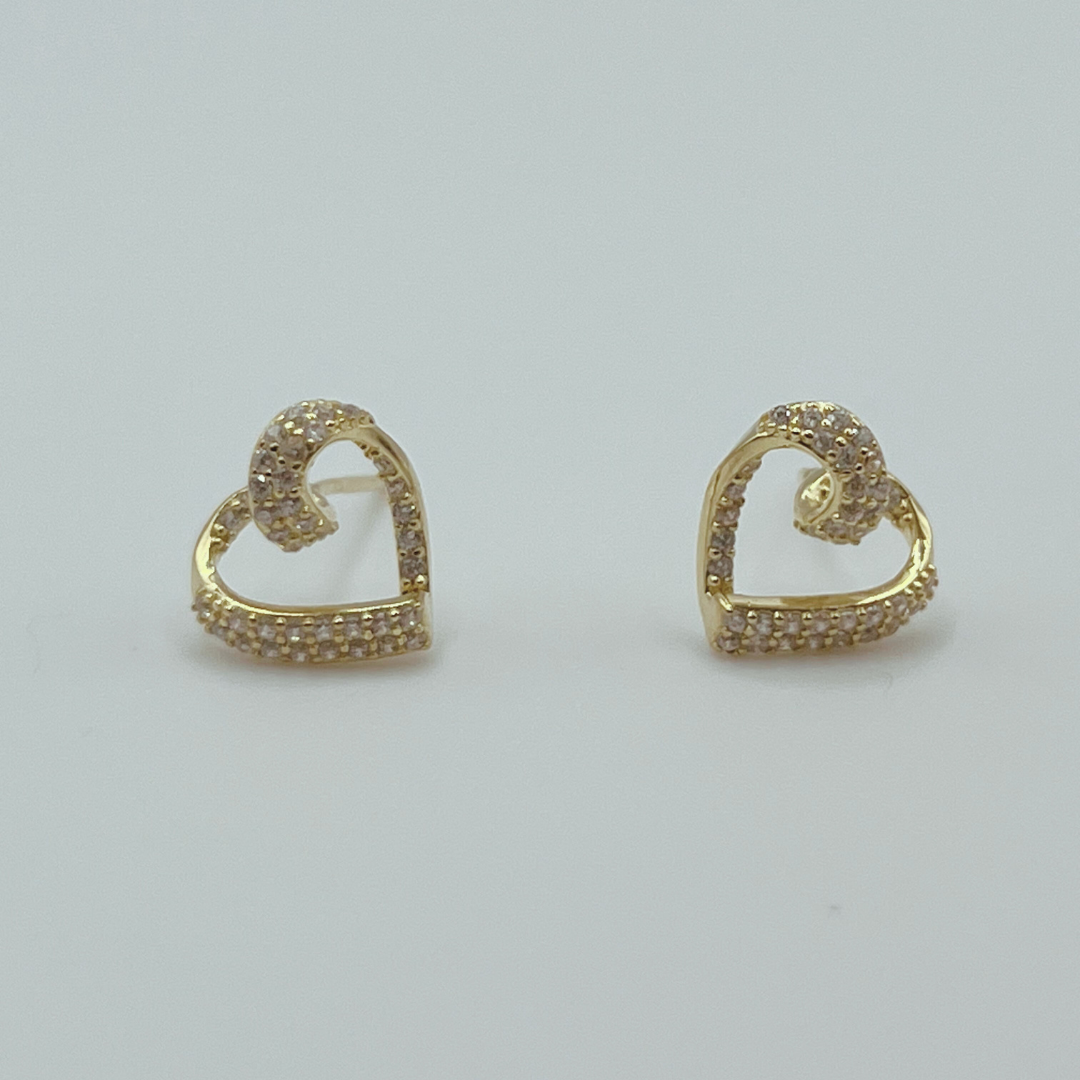 Aretes Corazón Gold