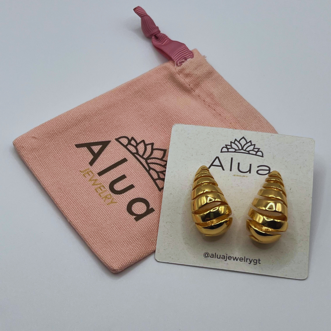 Aretes gota Abiertos Gold