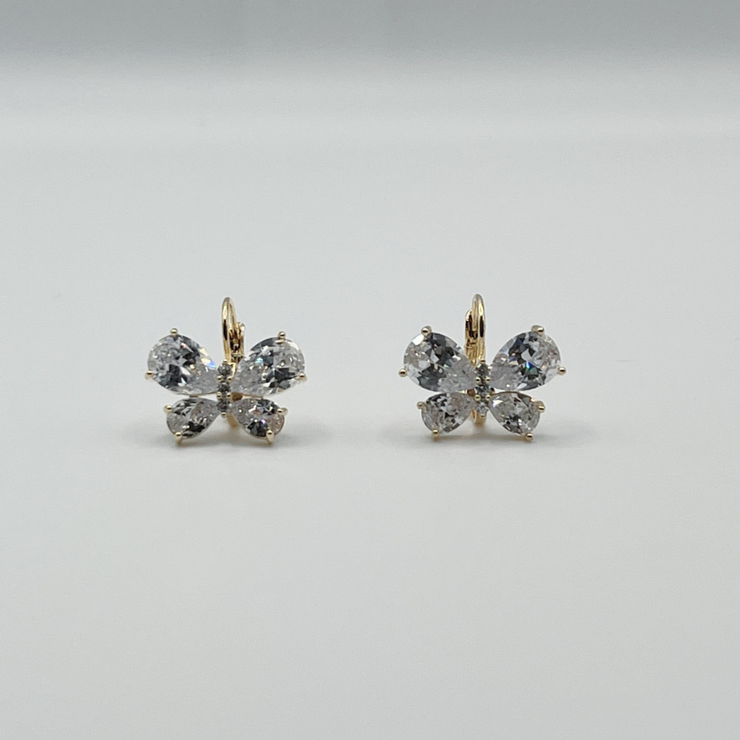 Aretes Mariposa Zircones