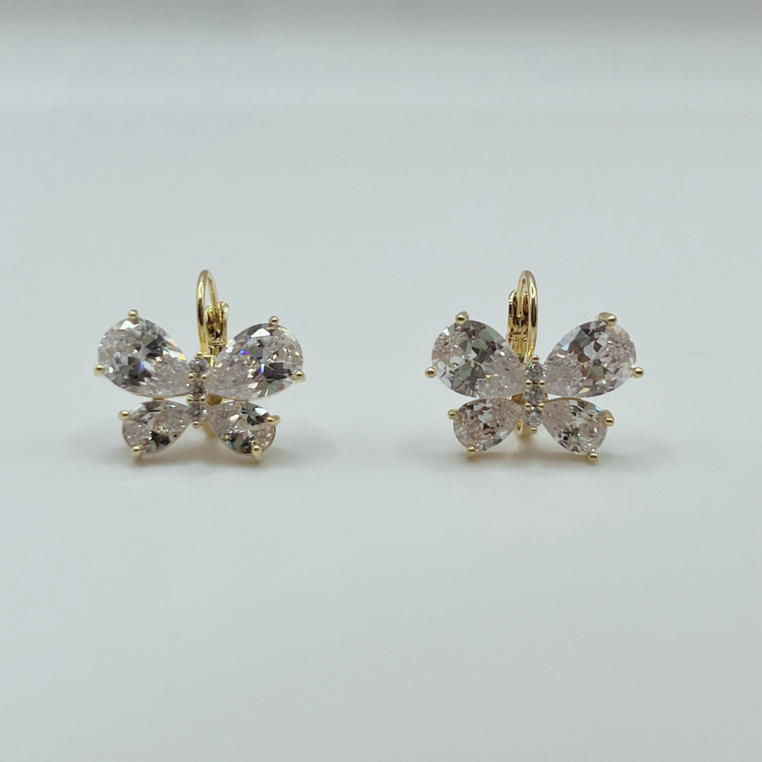 Aretes Mariposa Zircones