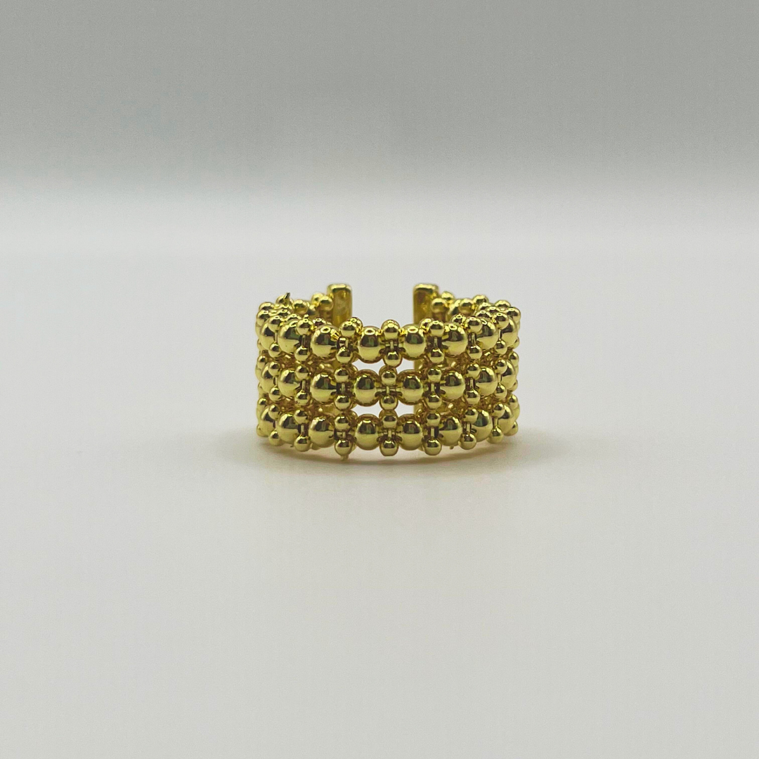 Anillo Tejido Dorado