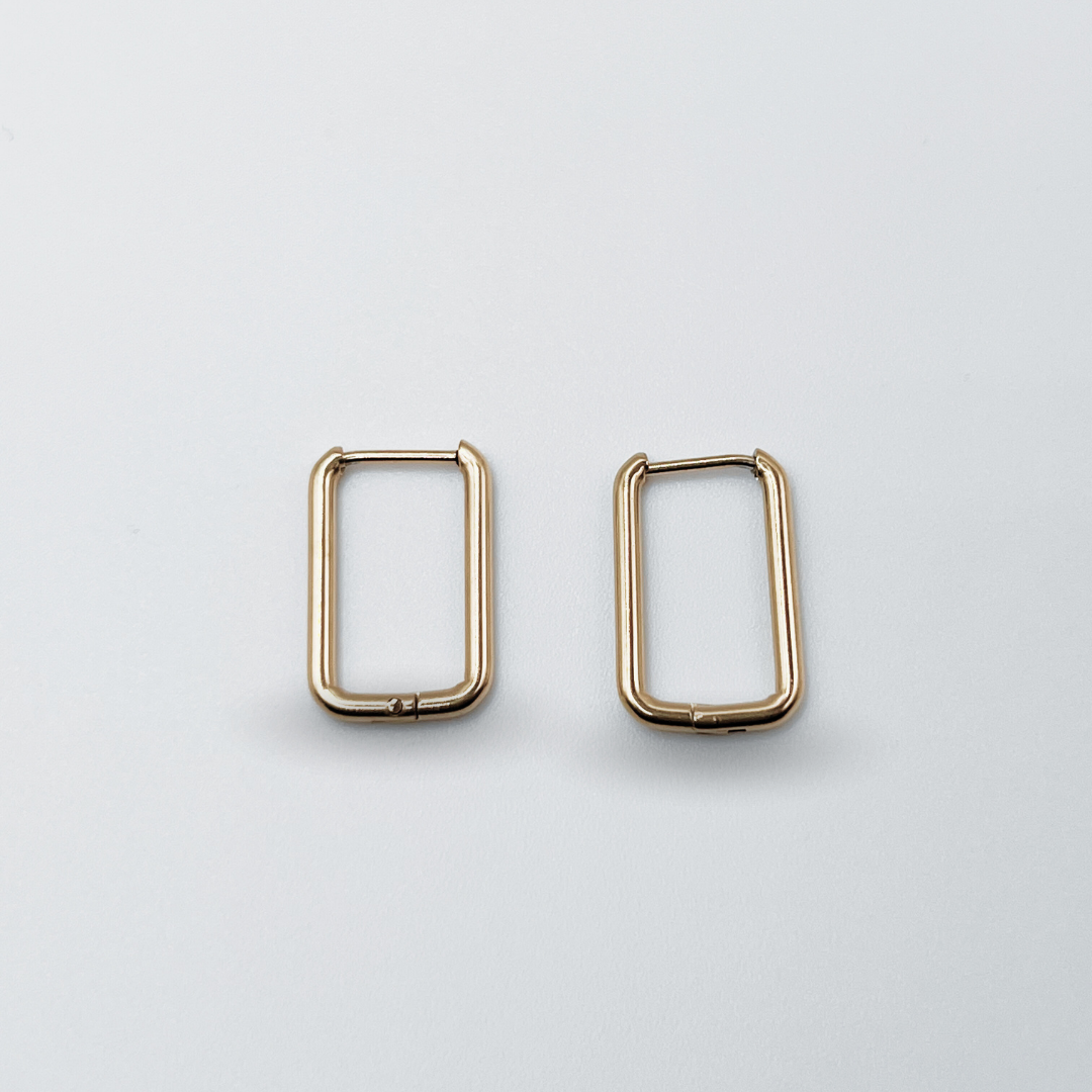 Aretes Argollas rectangulares