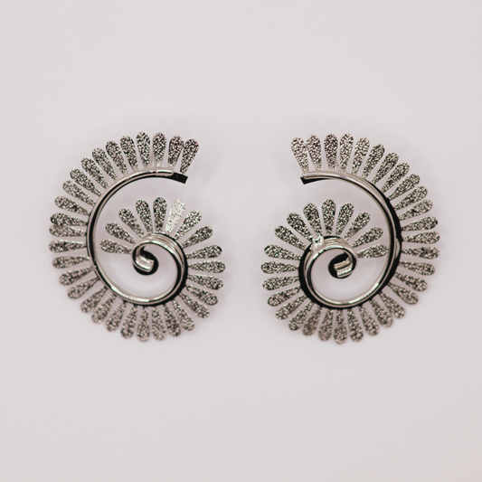 Aretes Spiral Silver