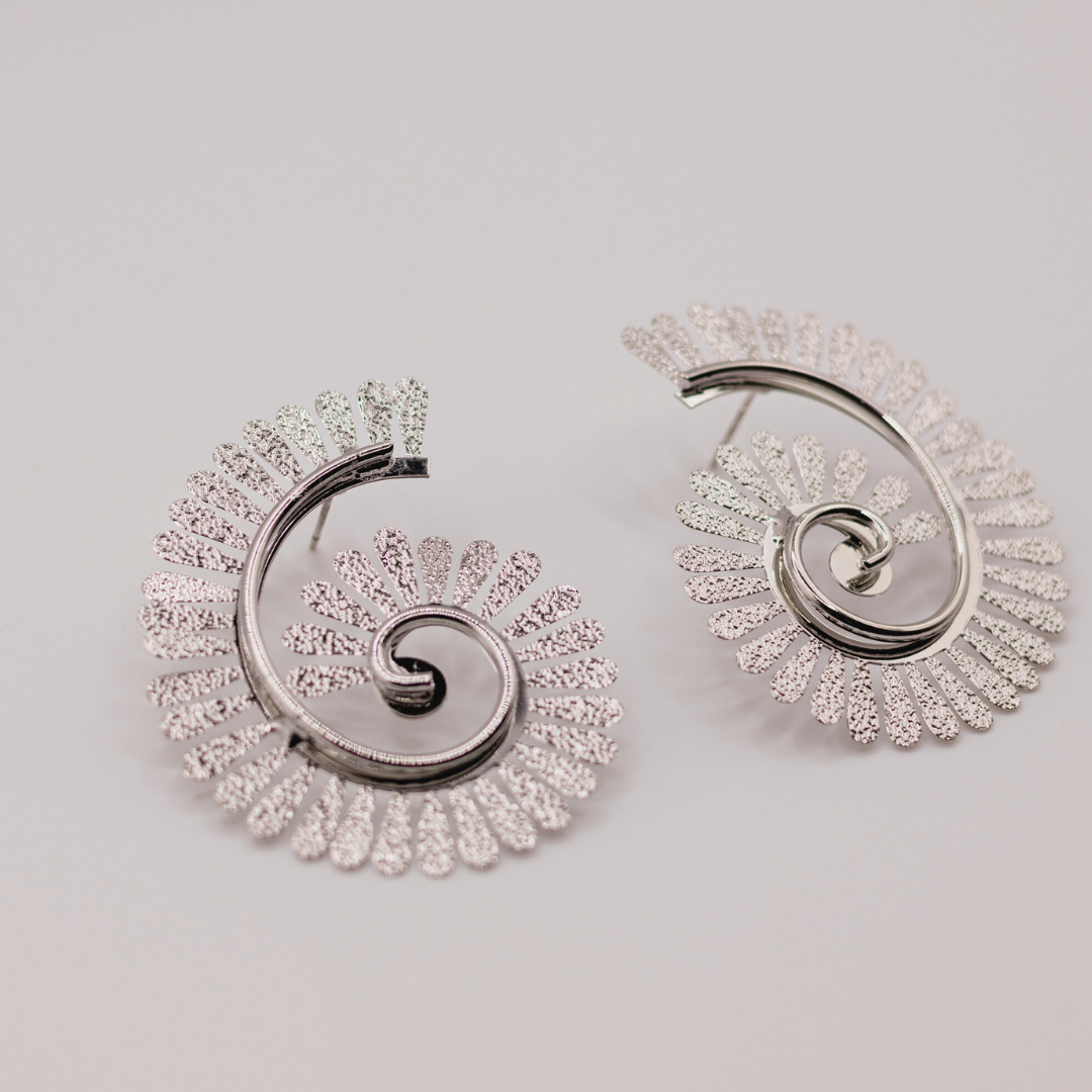 Aretes Spiral Silver