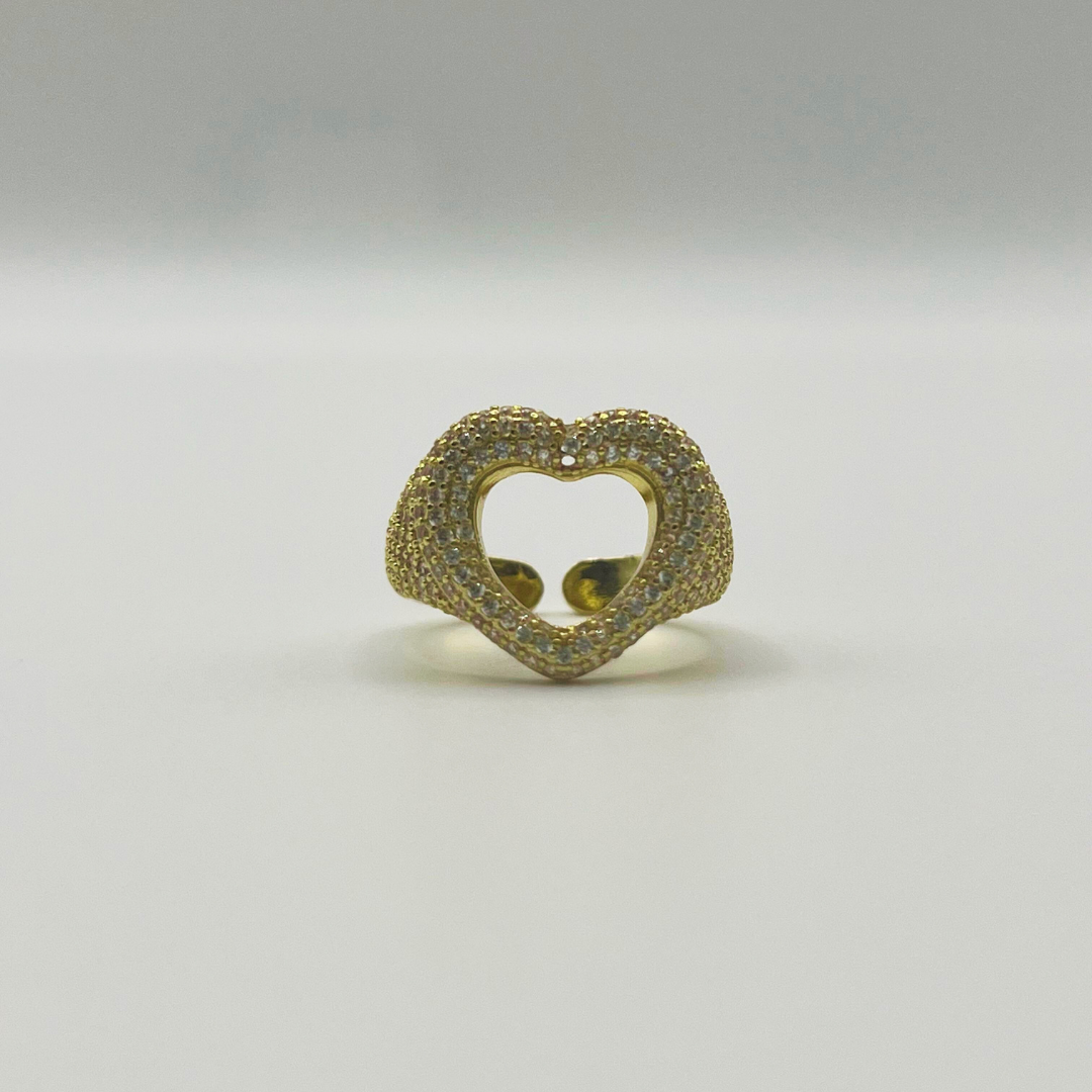 Anillo ajustable corazón