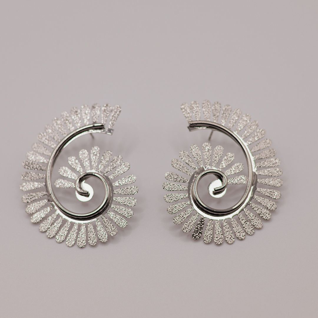 Aretes Spiral Silver