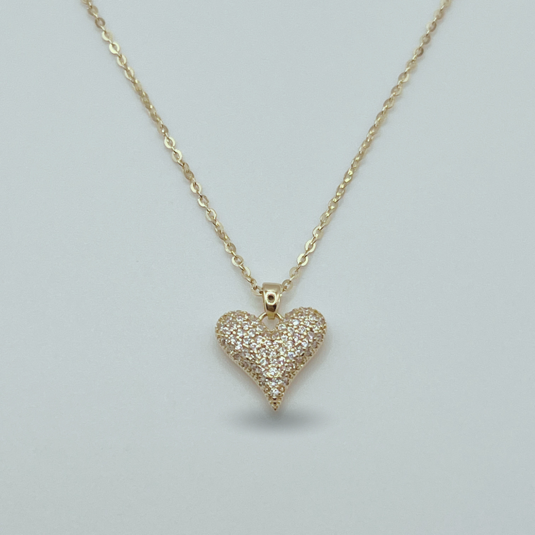 Collar Corazón con Brillantes