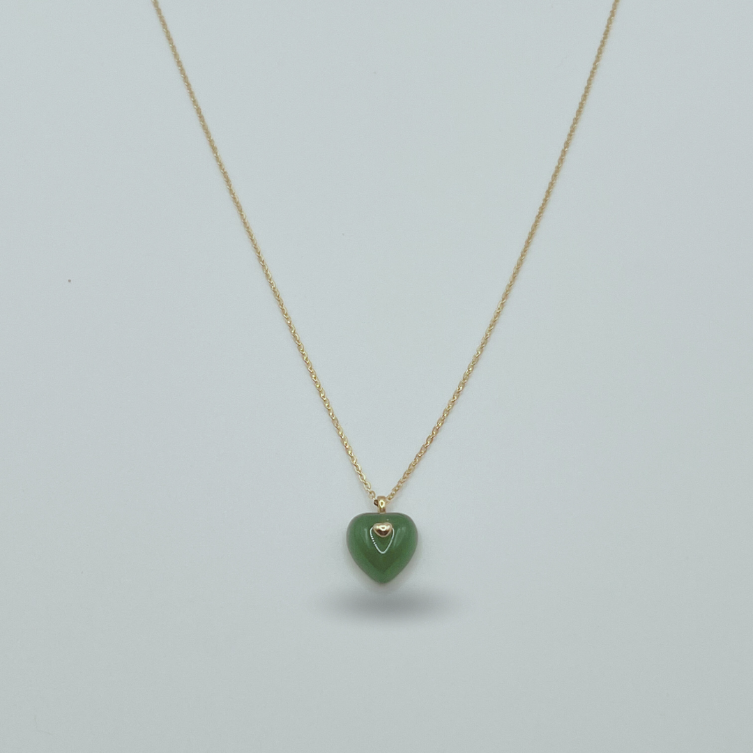 Collar Corazón Verde