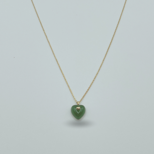 Collar Corazón Verde