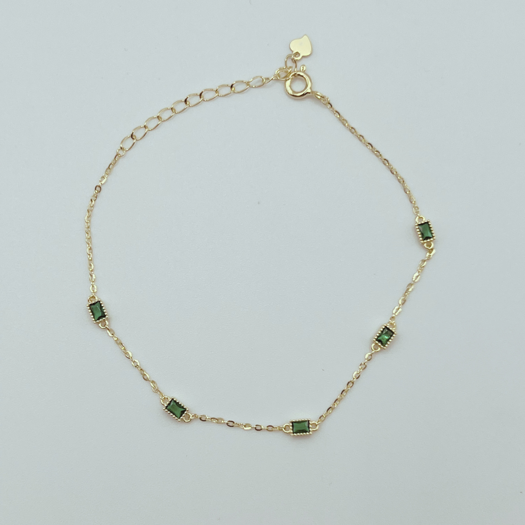 Pulsera Zircones Verde