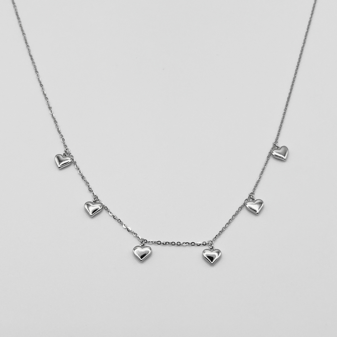 Collar de Baby Corazones Silver