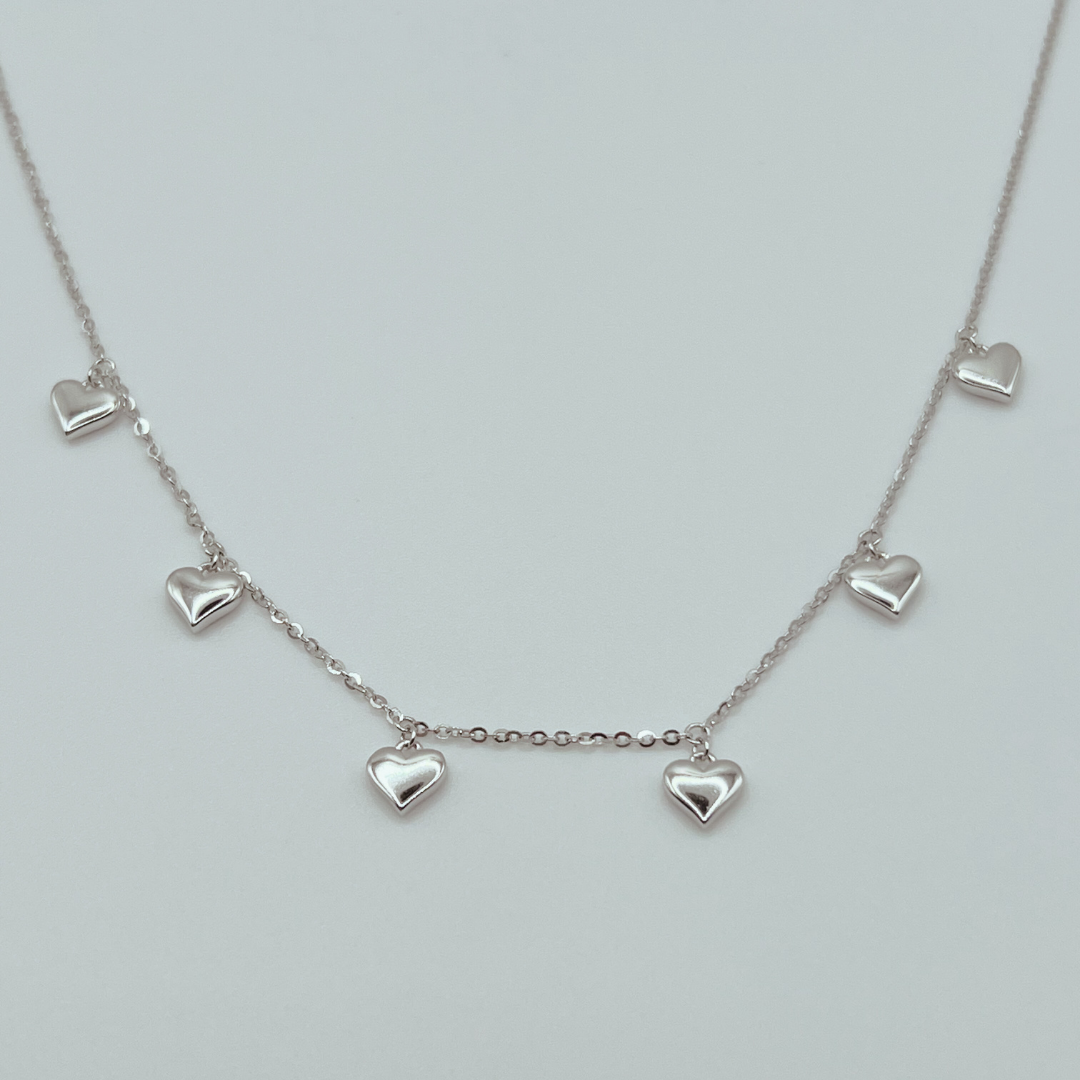 Collar de Baby Corazones Silver