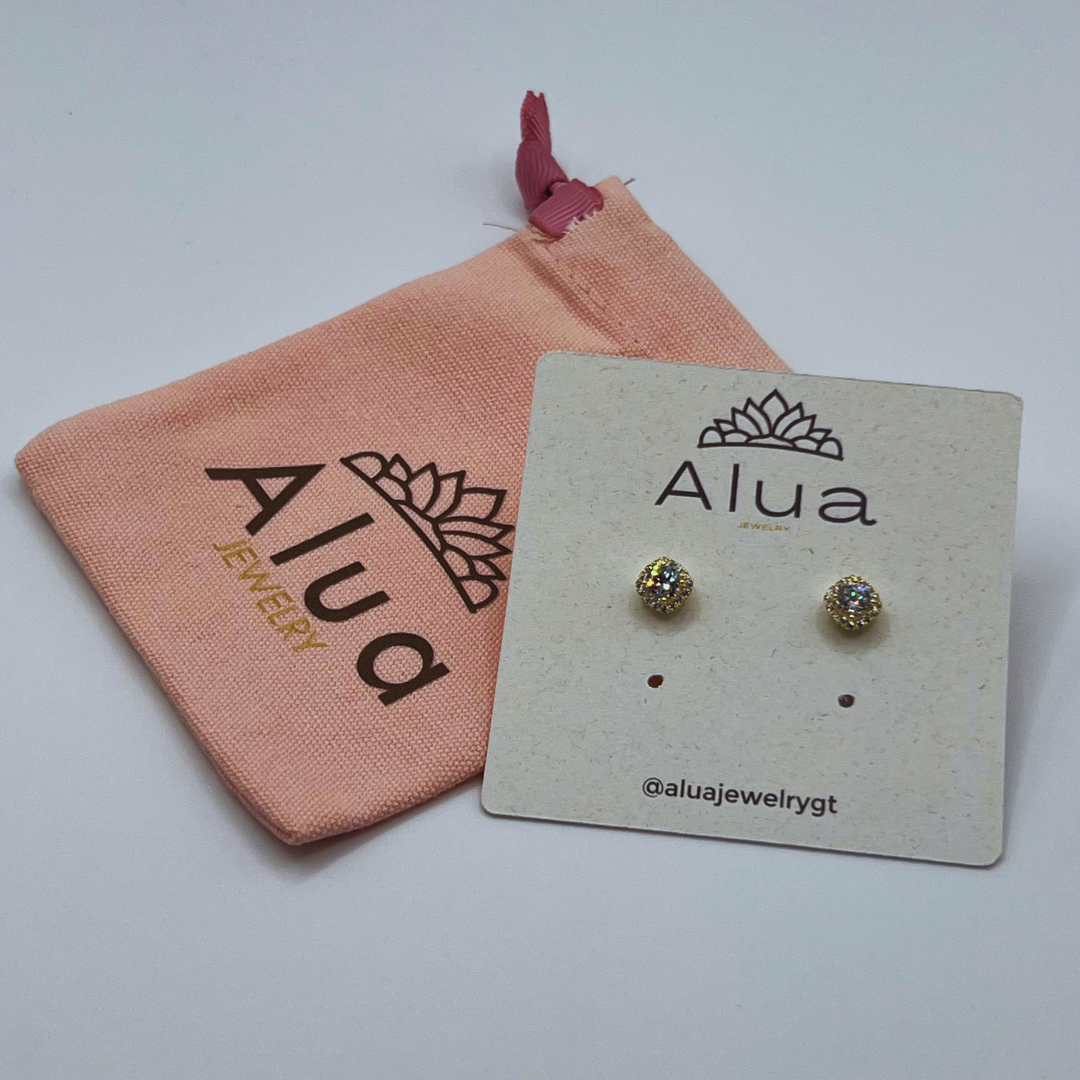 Aretes Topos con Brillante