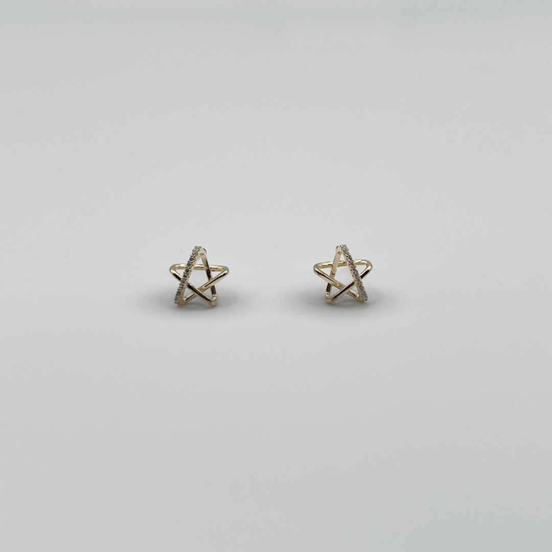 Aretes Topos Estrella Cruzados