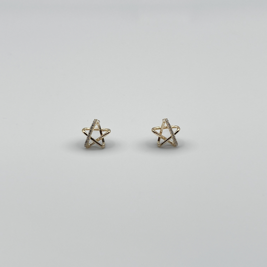 Aretes Topos Estrella Cruzados