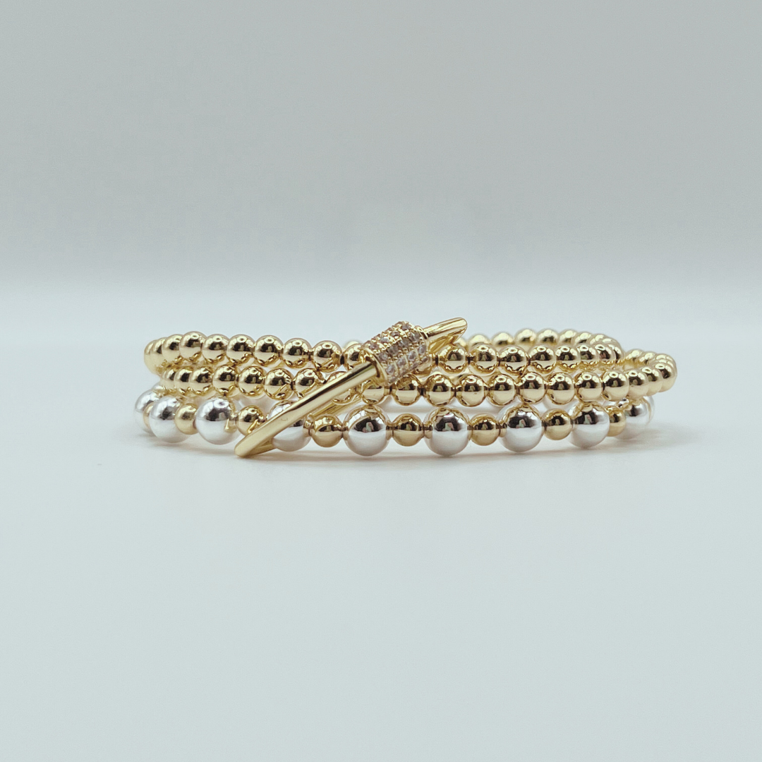 Pulsera Bolas Gold&Silver