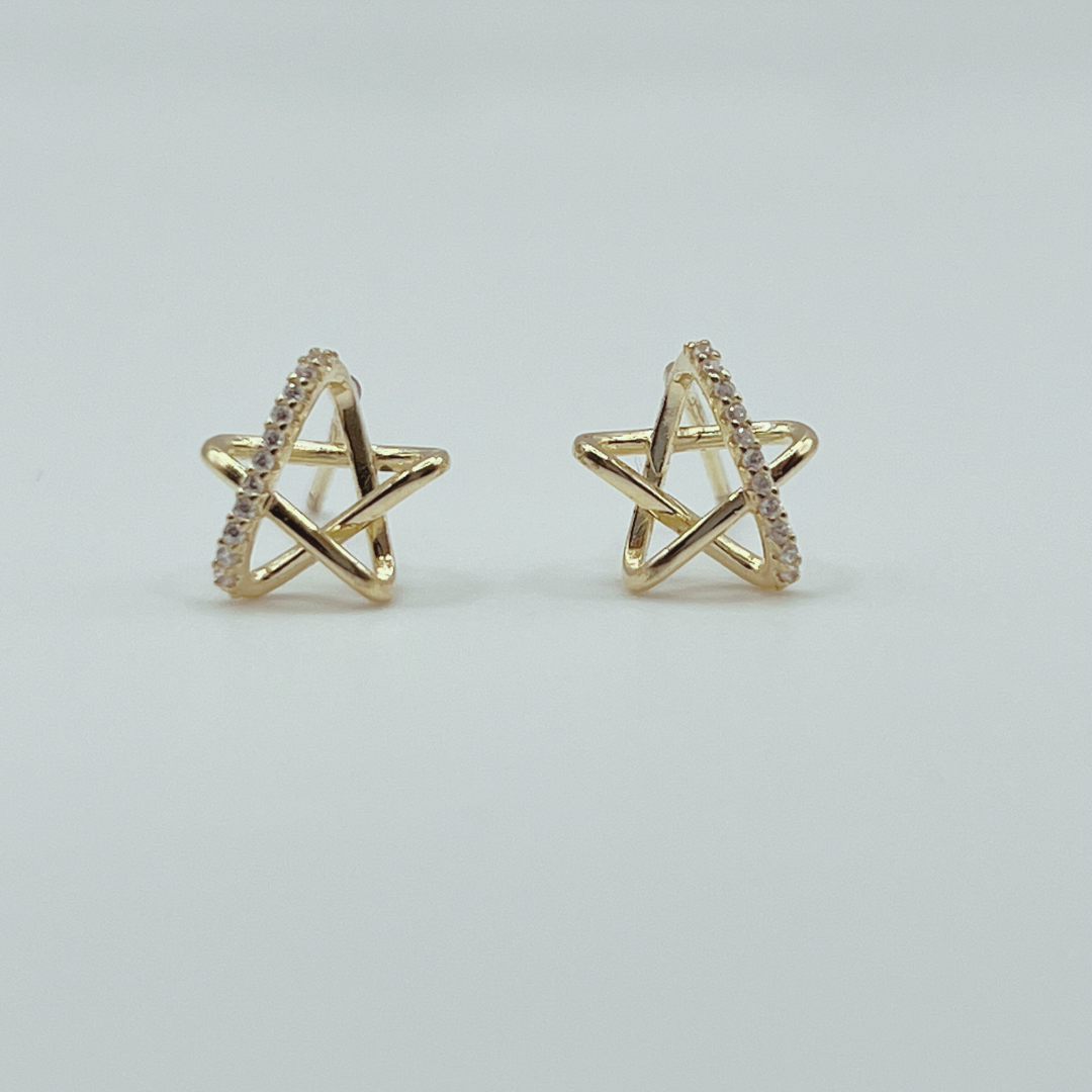 Aretes Topos Estrella Cruzados