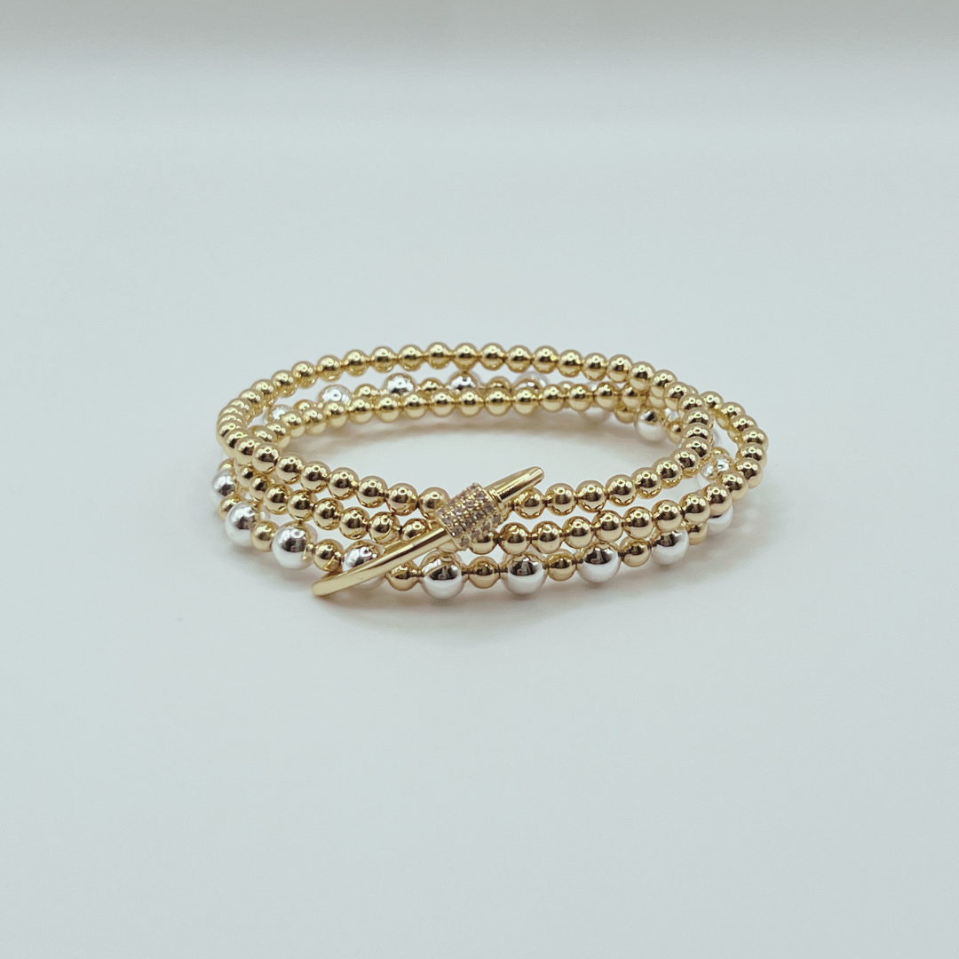 Pulsera Bolas Gold&Silver