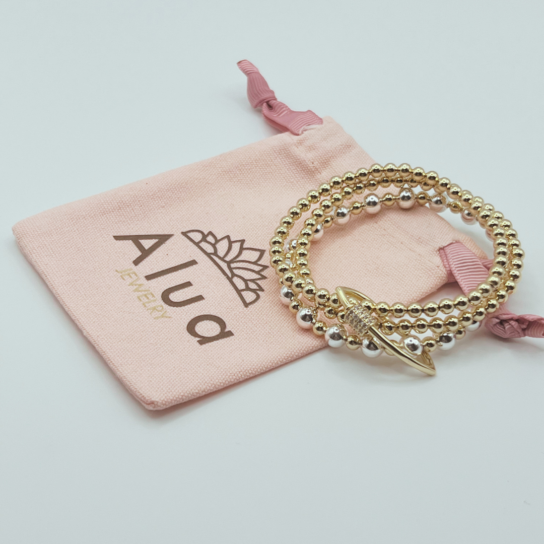 Pulsera Bolas Gold&Silver